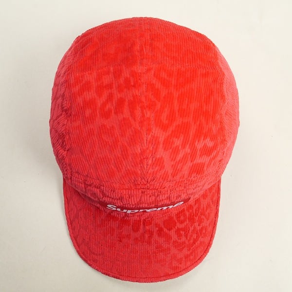 Supreme Leopard Corduroy Camp Cap赤 オンライン 通販