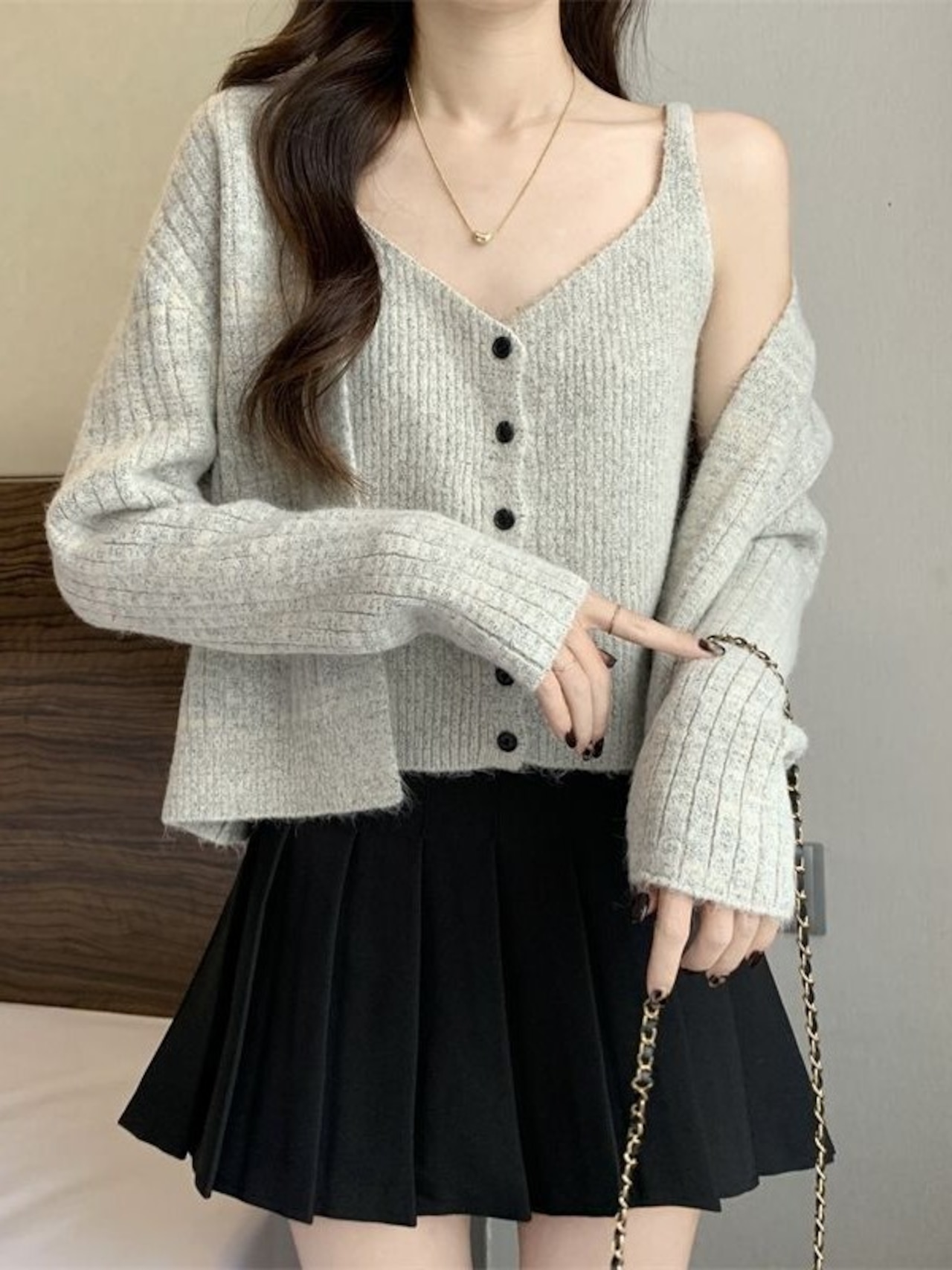 キャミソール&カーディガンセット K2203