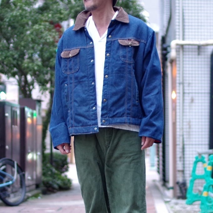 1970s Key Imperial Denim Boa Jacket XL相当 / キー インペリアル