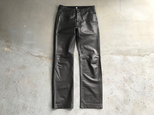 MARITHE FRANCOIS GIRBAUD Leather pants BROWN