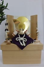 五月人形　兜飾り「HIKARI」綺羅星　印伝兜収納