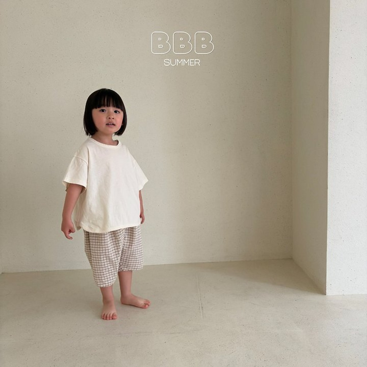 【取寄/韓国直送】BellaBamBina 26/SM ピンガーパンツ(チェック)|夏服|韓国子供服