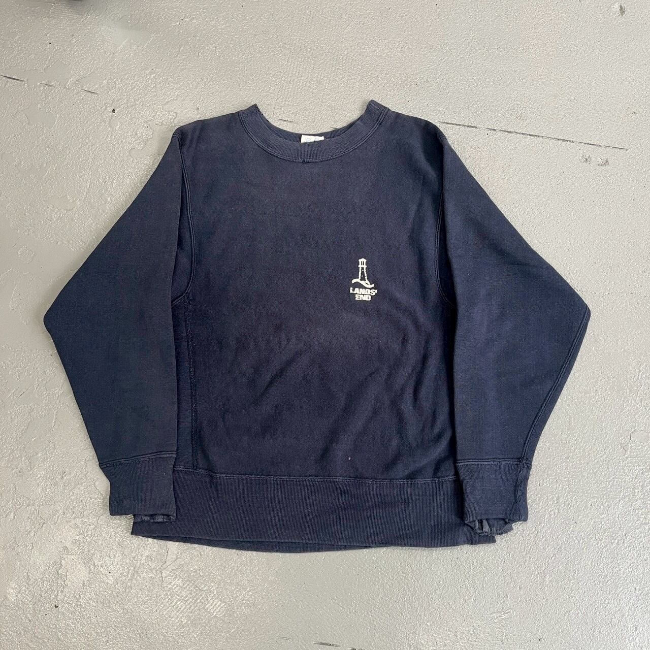 80s 米国製 Champion × LANDS' END目無しリバースウィーブ