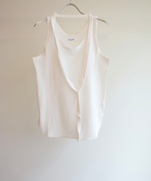 FUMIKA_UCHIDA/FU-P-CS009 DOUBLE NECK NO-SLEEVE TANK TOP