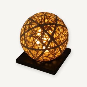 竹細工「籠 灯り 竹宵（たけよい）本体・台座:日本製/ LEDライト(中国製) 2種：電池式・USB充電 付　」87-0050 別府竹細工 MadeInJapan コードレス