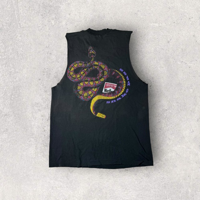 "90's Marlboro" snake pass cut off print t-shirt