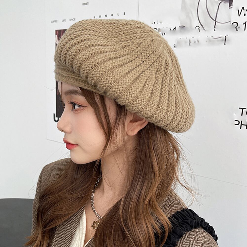 大人気 定番 チェーン ベレー帽 ブラックトレンド 韓国 帽子 - 帽子