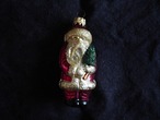 EUROPE Vintage Christmas glass ornament : Santa C
