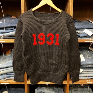 ①1930s VERSITY SWEATER BLACK*