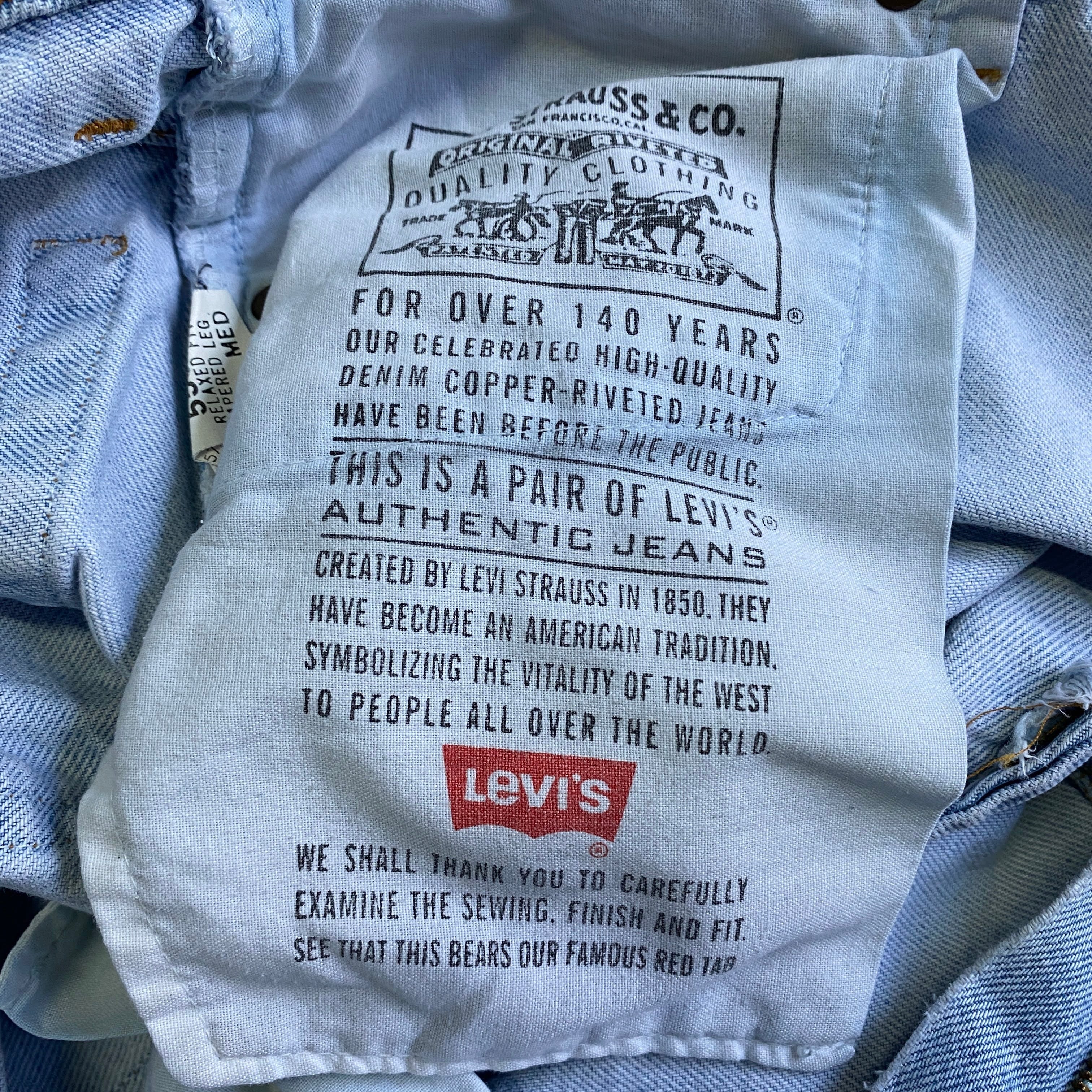 USA製 90年代 Levi's リーバイス 550 テーパード ワイド バギー デニム