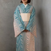 「紅掛空色」〜大矢羽柄×ドット〜　セオアルファ楊柳