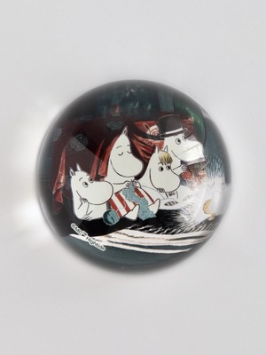 ガラス ペーパーウェイト 「ムーミン谷のよる」 / Glass Paperweight "Moominvalley night"