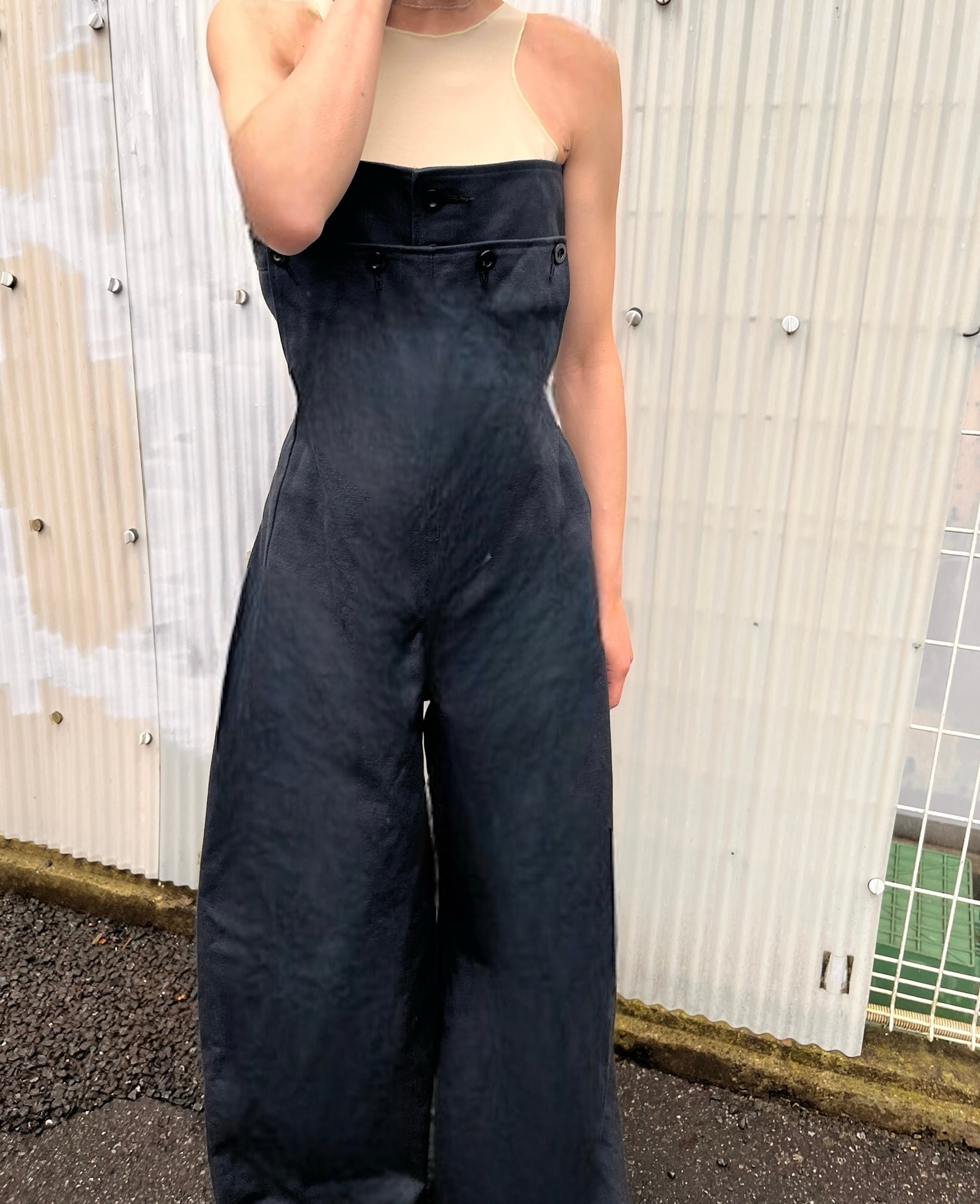 FUMIKA UCHIDA [CANVAS LACE UP BARE JUMPSUIT] | LILLY DEL SALONE