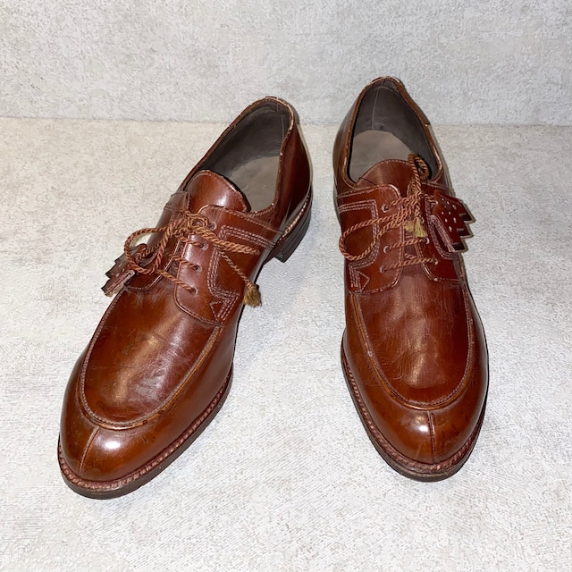 vintage 1960’s french brown leather shoes