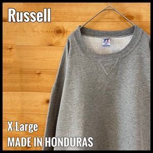 【Russell】無地 グレー トレーナー スウェット XLT ビッグサイズ オーバーサイズ ラッセル US古着