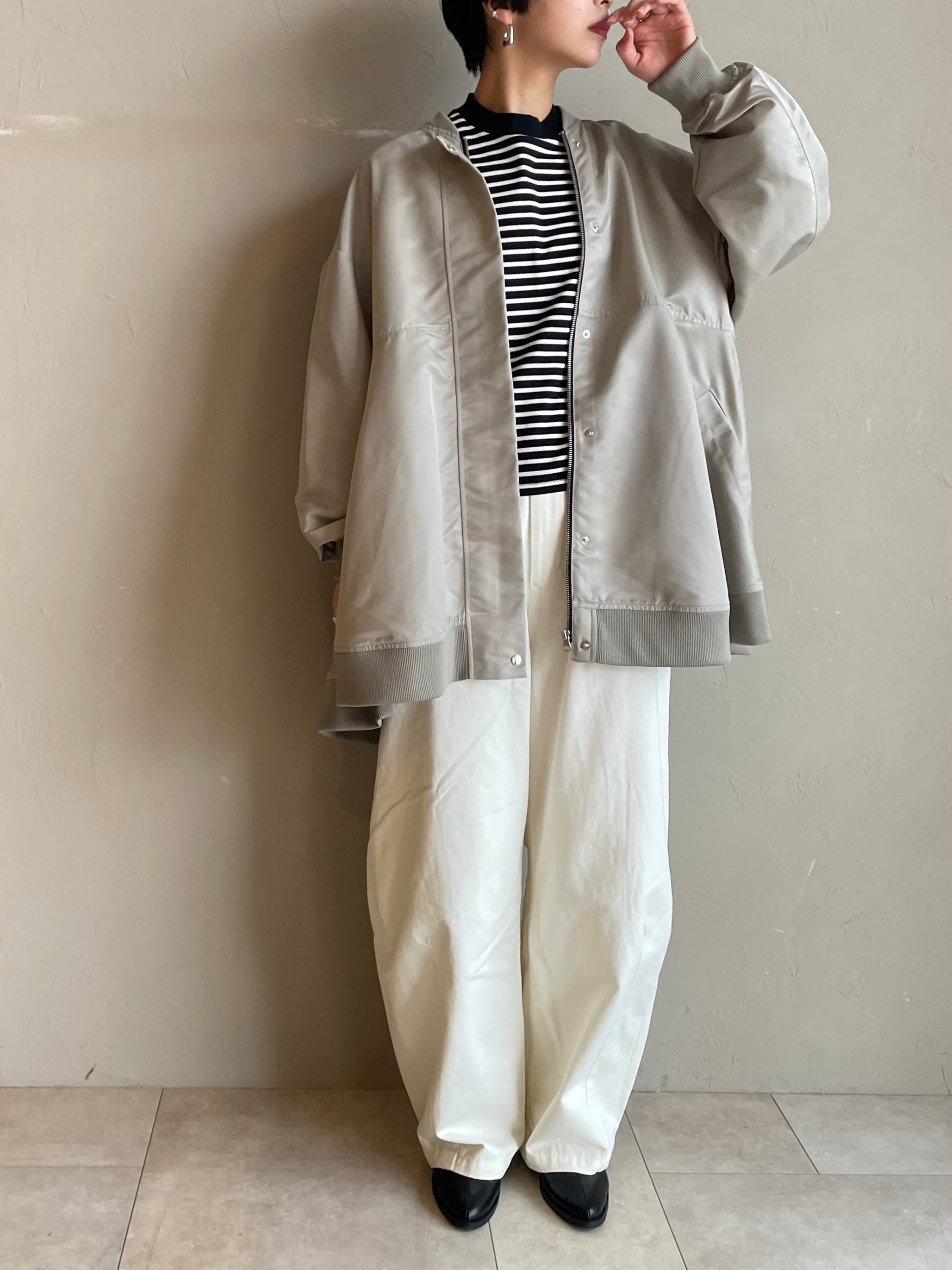 PASSIONE パシオーネ ミリタリーブルゾン チャコール 【公式通販】