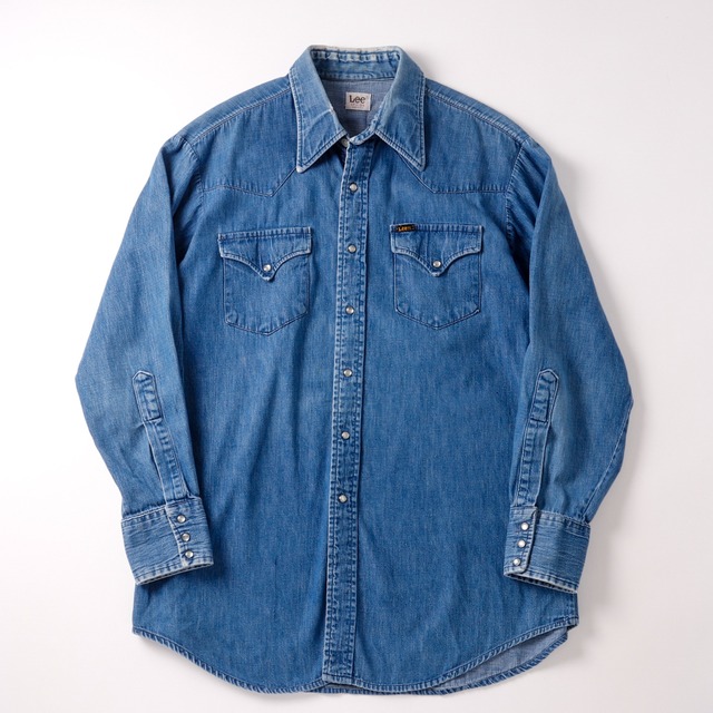 【希少】70s Lee special vintage denim shirt big size made in USA / 70年代 リー ヴィンテージ デニム シャツ ビッグサイズ USA製 サイズ17 XL程度