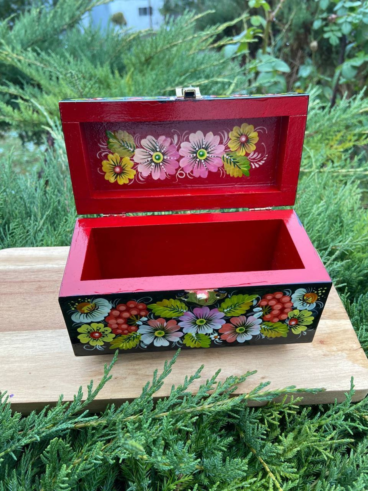 ペトリキフカ・ジュエリーボックス16 cm（Khomenko） - 9