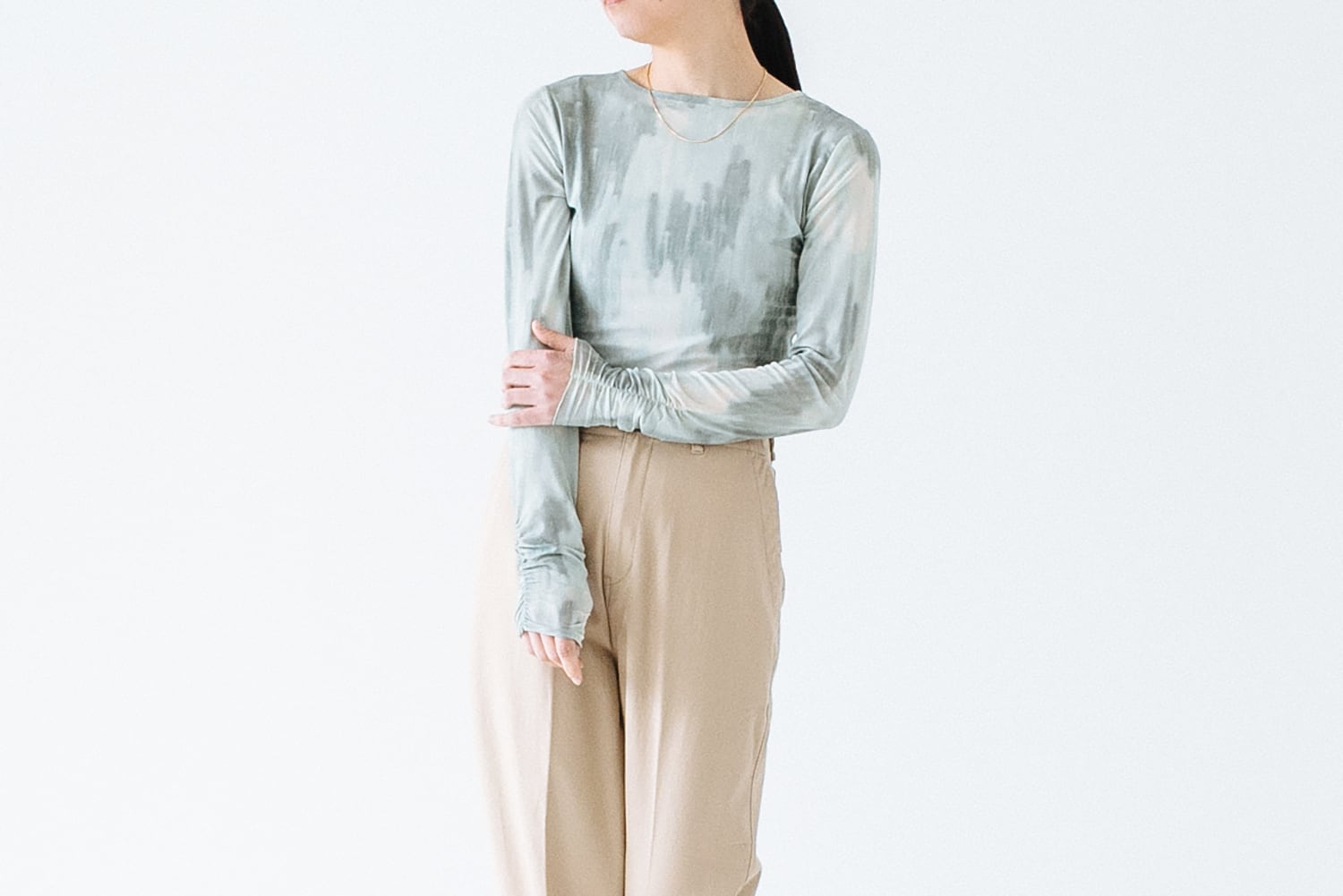 シアーメッシュ - フィットサイズボートネックPO