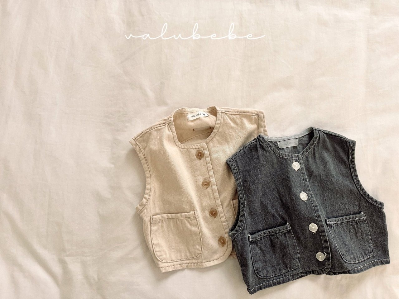 [valubebe] Over Denim Vest / [벨루베베] 오버데님베스트