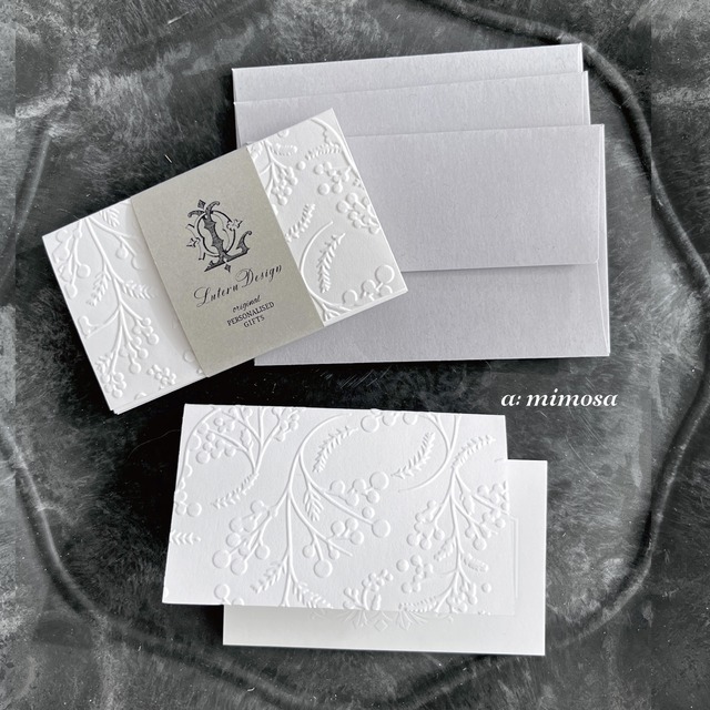 エンボスカードセット（S）名刺サイズ３セット