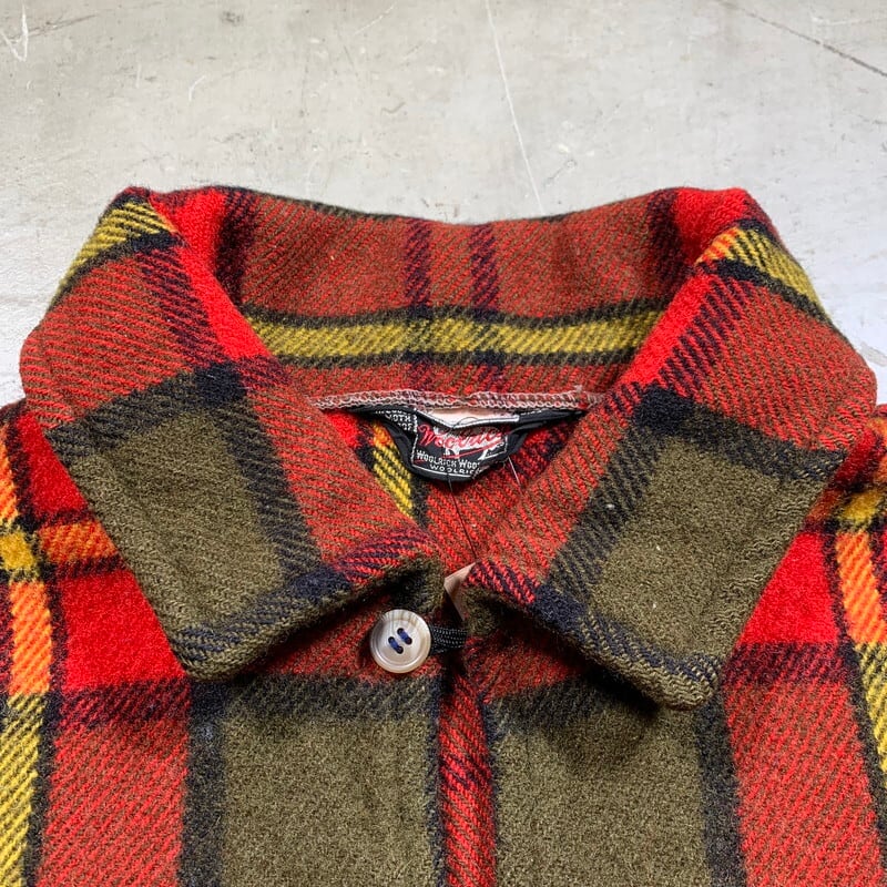 50's∼60's Woolrich ウールリッチ プルオーバーチェックシャツ ウールシャツ アウトドアウェア 赤緑 筒袖 希少 ヴィンテージ  BA-1613 RM2032H | agito vintage powered by BASE