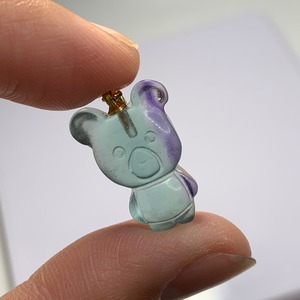 4.くまちゃんフローライトチャーム