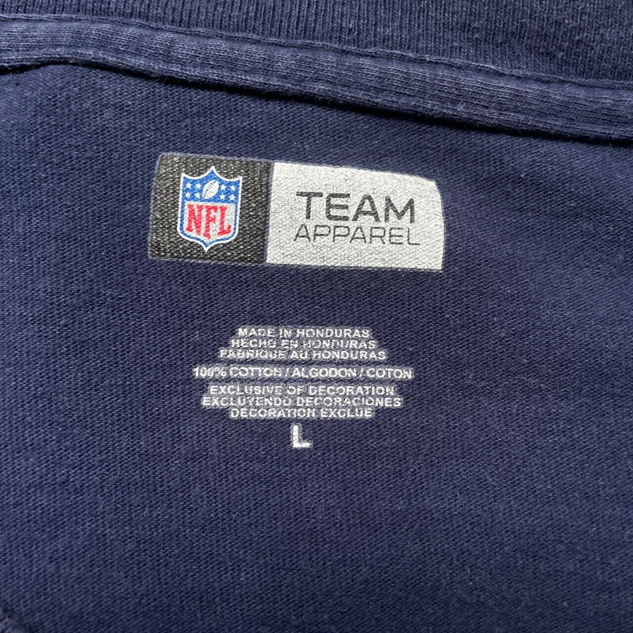 NFL デンバー・ブロンコス チームロゴプリント ロングTシャツ メンズL 古着 Denver Broncos 袖プリント 長袖 ロンT ネイビー 紺色【ロングTシャツ】【3anniv