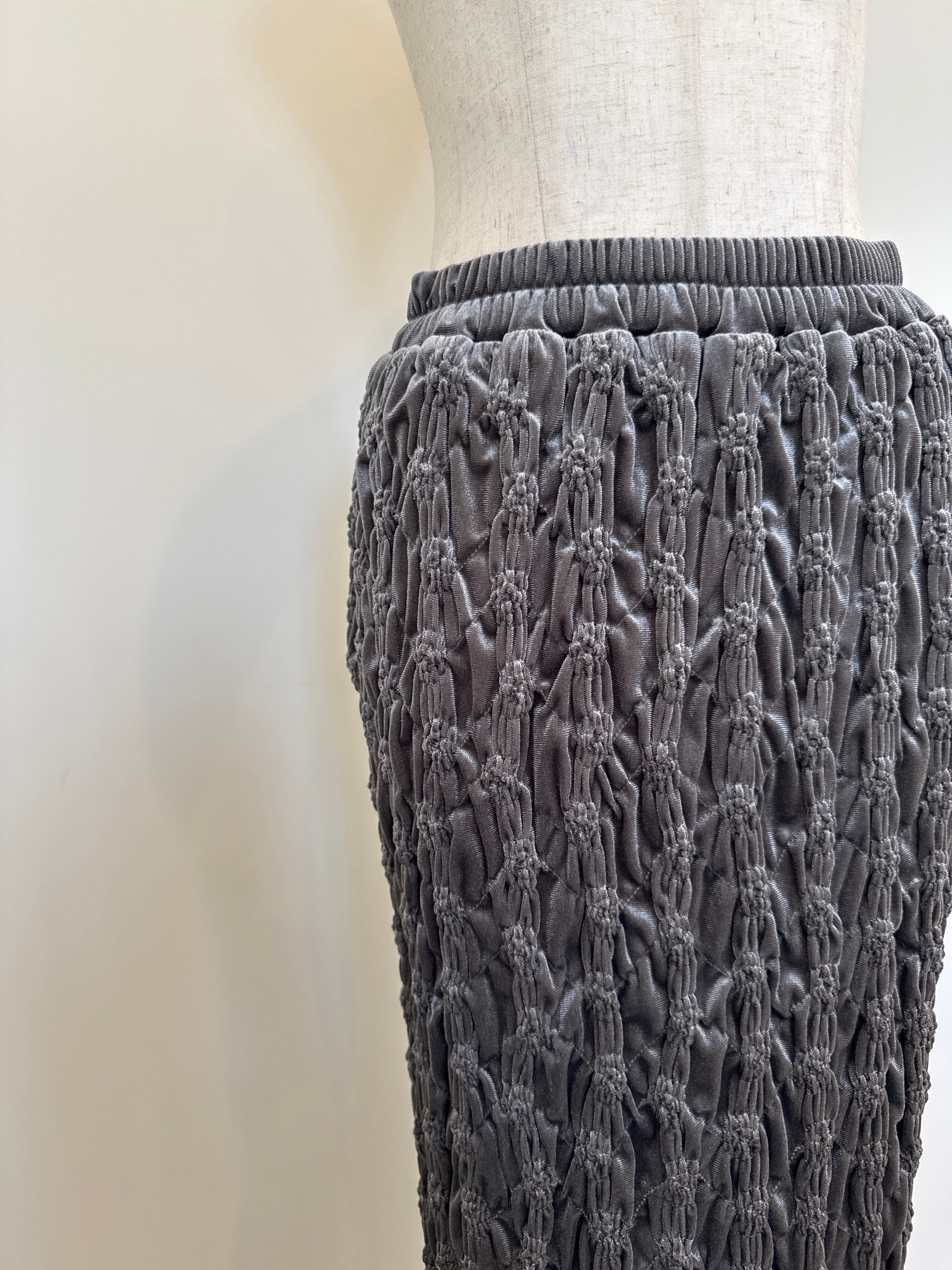 【SELECT】ベロアシャーリングタイトスカート