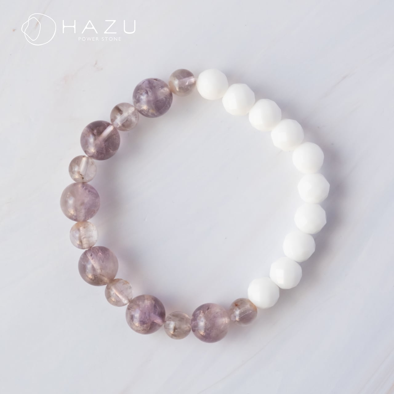 SALE☆愛情と魔除けのふんわりアメジスト［ホワイトガーデンアメジスト