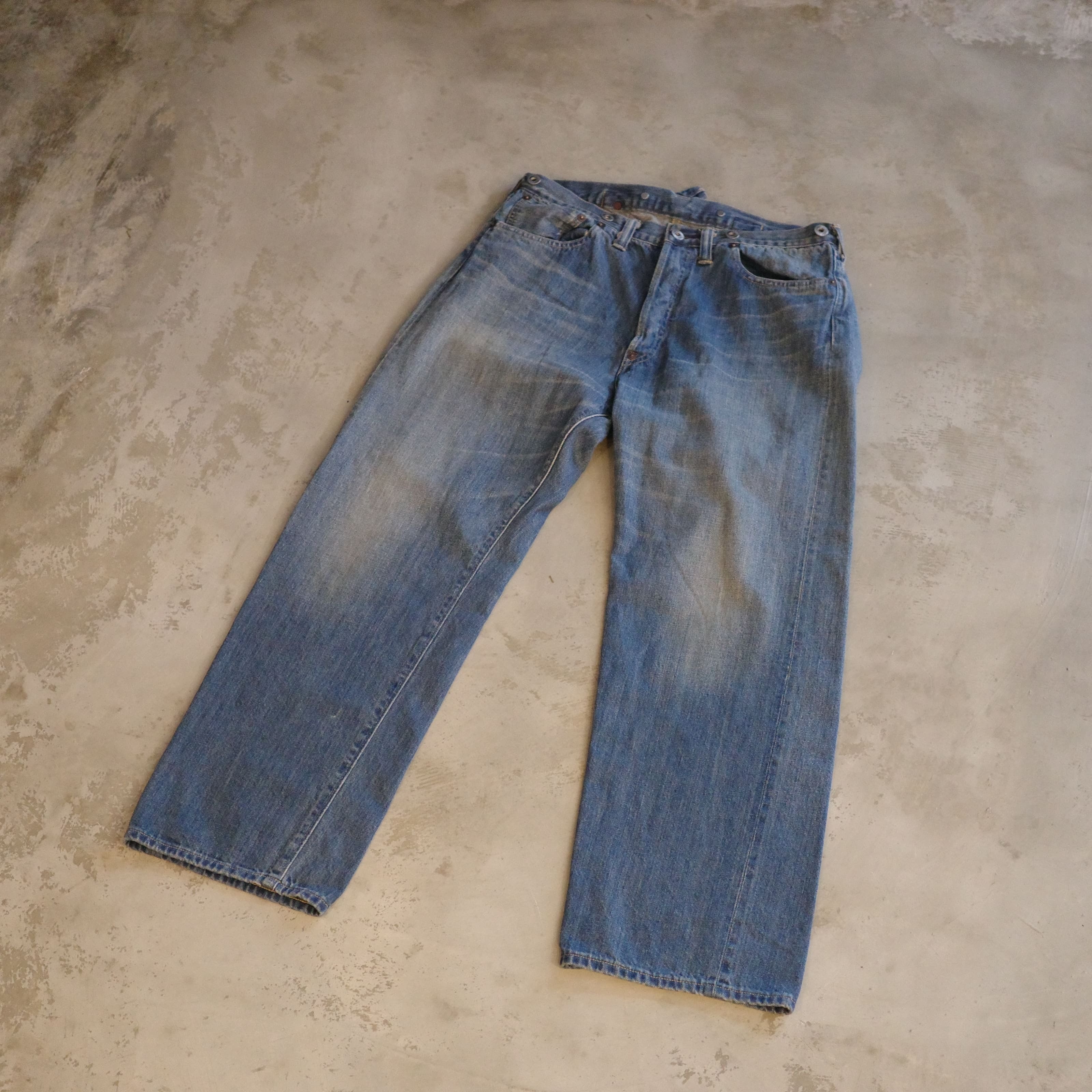 A.PRESSE(アプレッセ) 2023 Style1 "No.2 Washed Denim Pants" -INDIGO