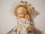 布花帽子と花柄ドレス「Nancy Ann Story Book Doll」(破れあり) 画像20