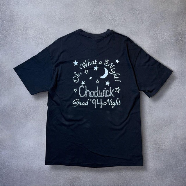 90s USA school TEE Hanes BEEFY Tシャツ ブラック 古着
