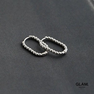 オーバルチェーン フープピアス