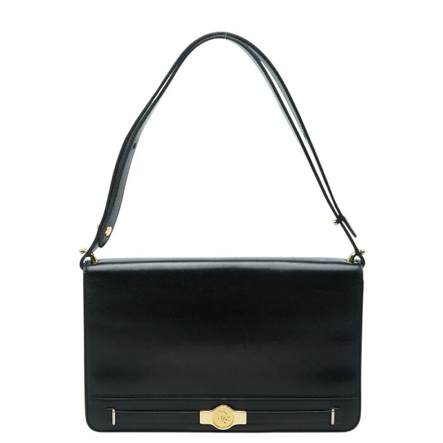 ディオール ロゴ ワンショルダーバッグ ブラック レザー レディース Dior 【中古】