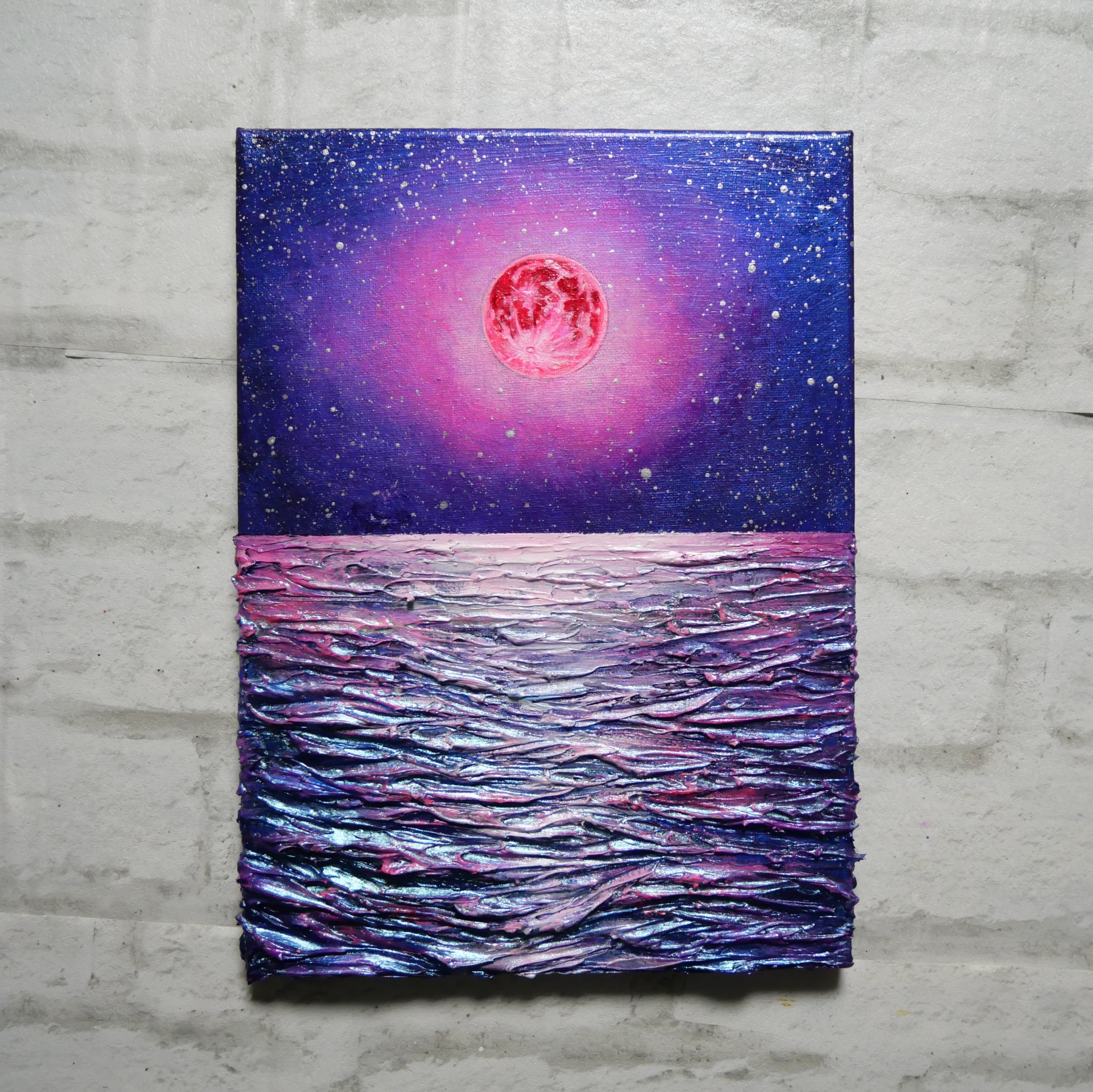 油絵 油彩 油彩画 絵画 絵【早春の桜】 | HIROSHI1990