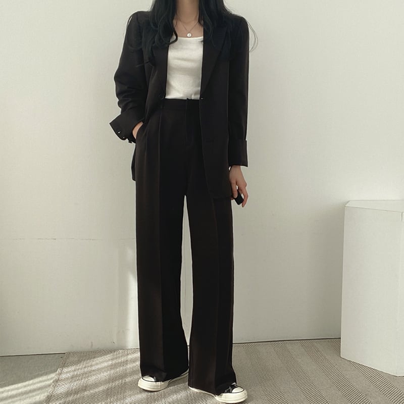 半額SALE／ 春秋ファッションスーツ女性用ワイドパンツi - スーツ