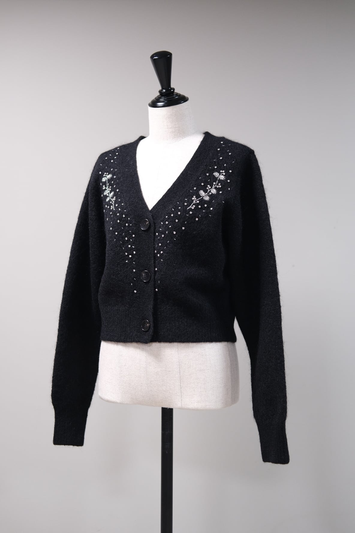 FETICO】Jacquard-knit V-neck cardigan | loop