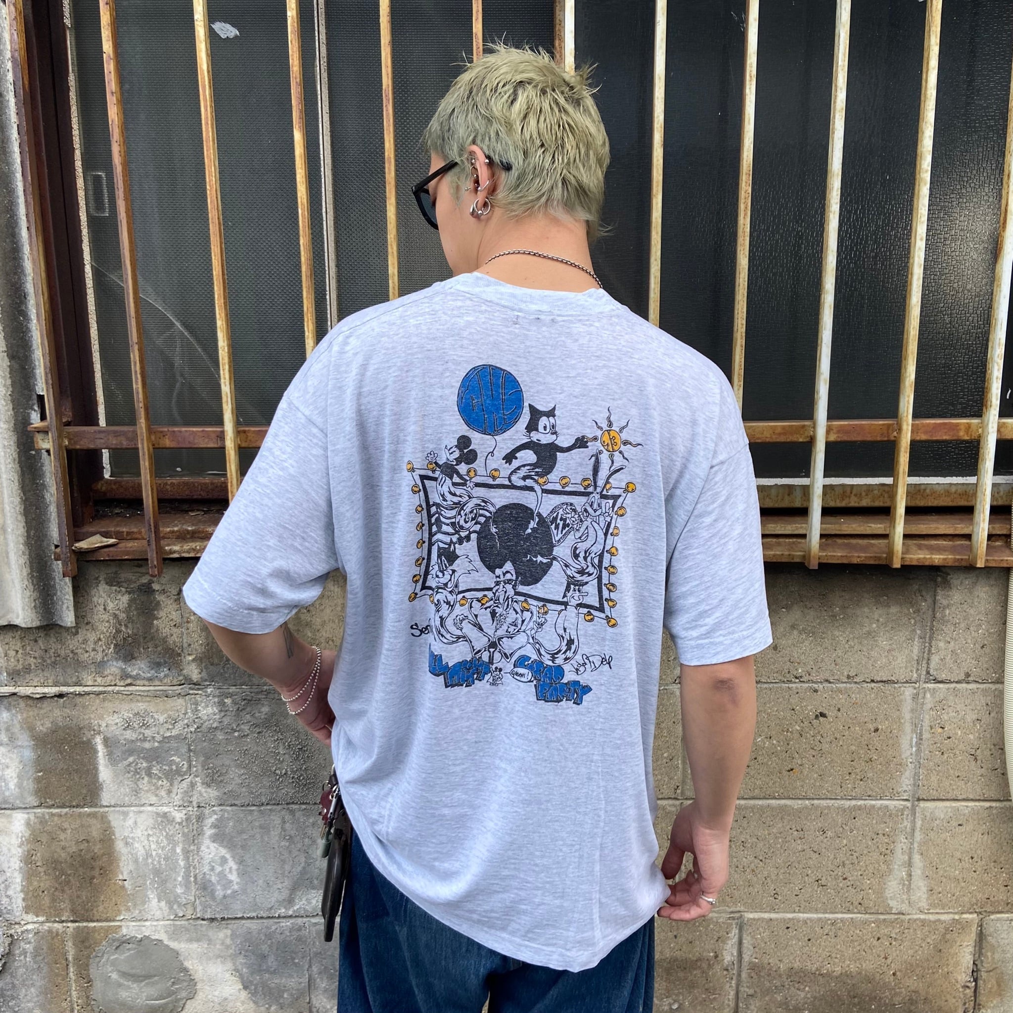 90S 00S ヴィンテージ ハーレーパロディ 刺繍プリント Tシャツ