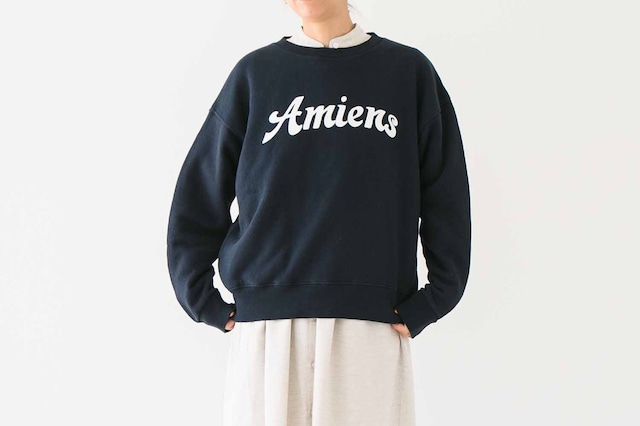 ORIGINAL FRENCH TERRY - CREW NECK SWEAT：裏微起毛 - "Amiens"プリントスウェット