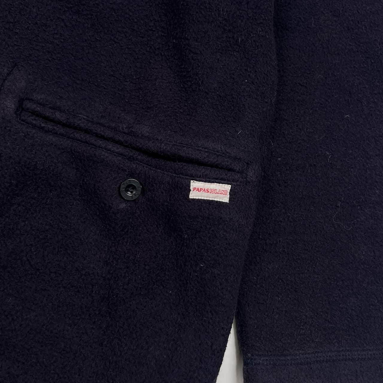 Papas パパス フリース ジャケット M/ネイビー メンズ