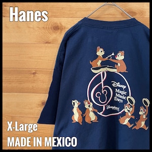 【Hanes】2003 メキシコ製 半袖 Tシャツ カリフォルニア ディズニーランド チップとデール XL オーバーサイズ US古着 アメリカ古着