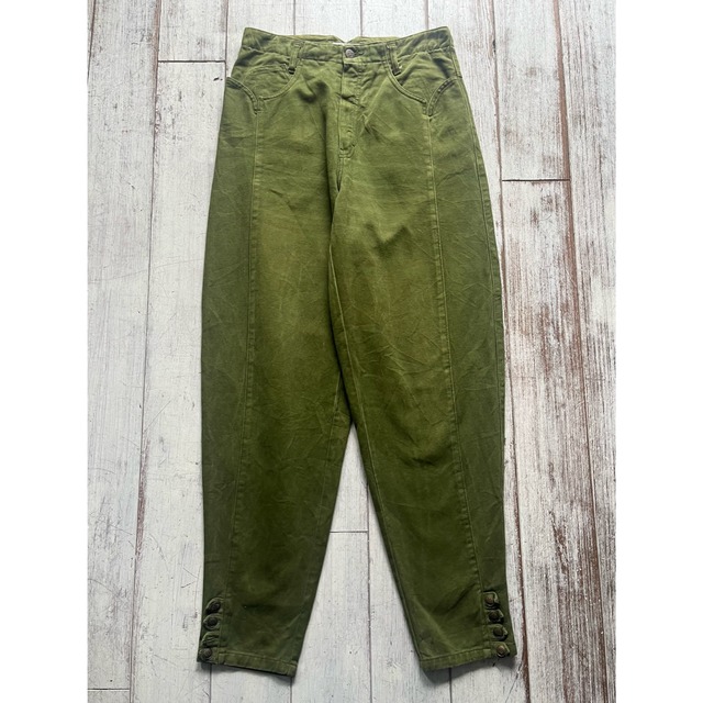 -TWEANS- bright green denim pants