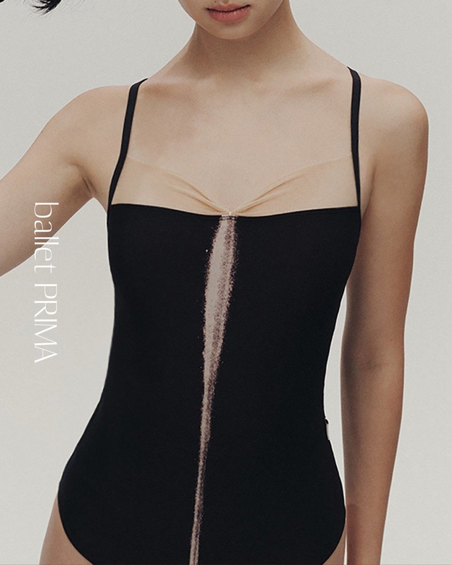 【Typha】Back Cross Two-Tone Leotard P0181