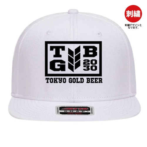 TOKYO GOLD BEER  Logo cap【White×black】