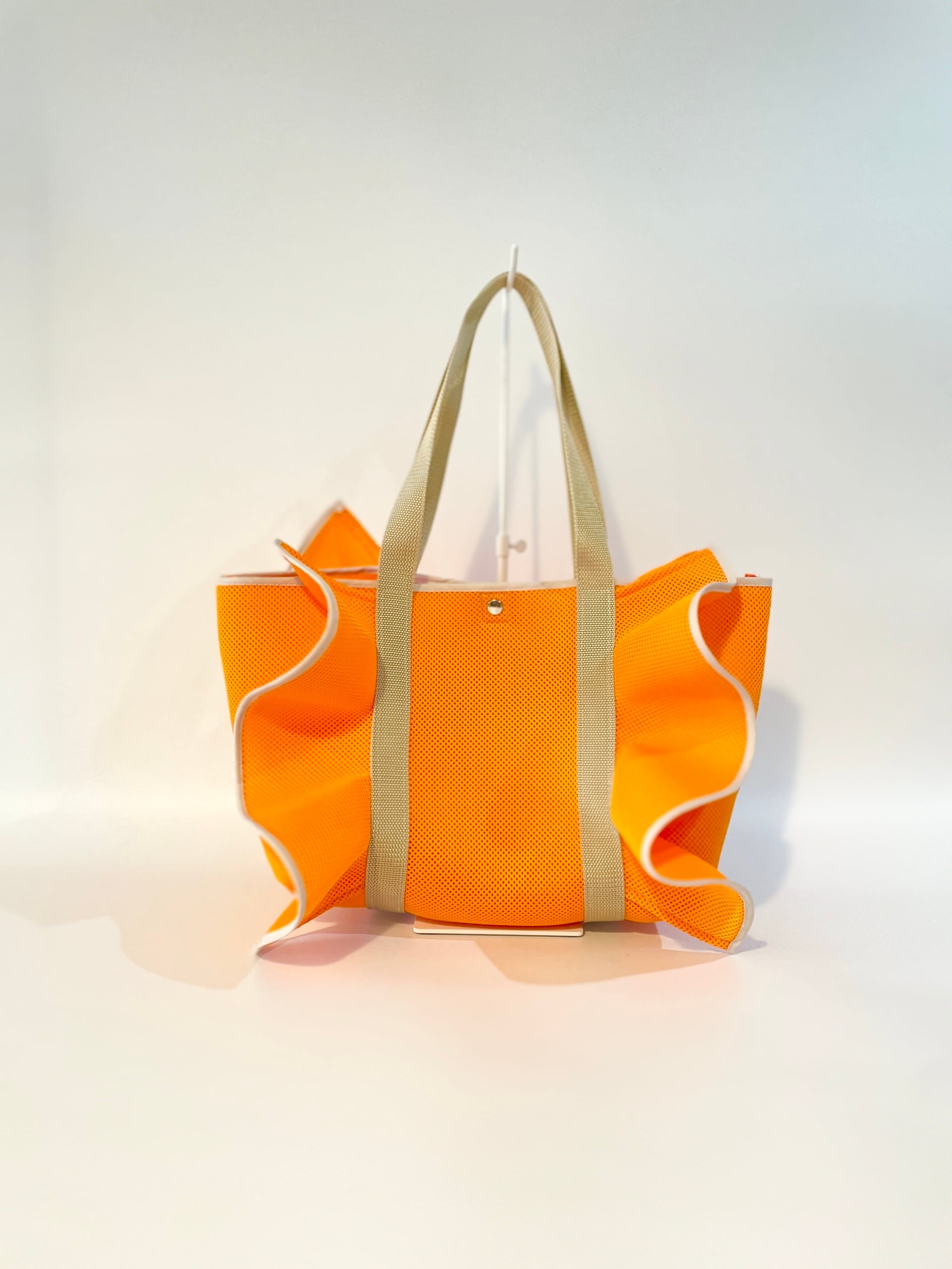 【waffle meshフリルバッグ大】/6B0824