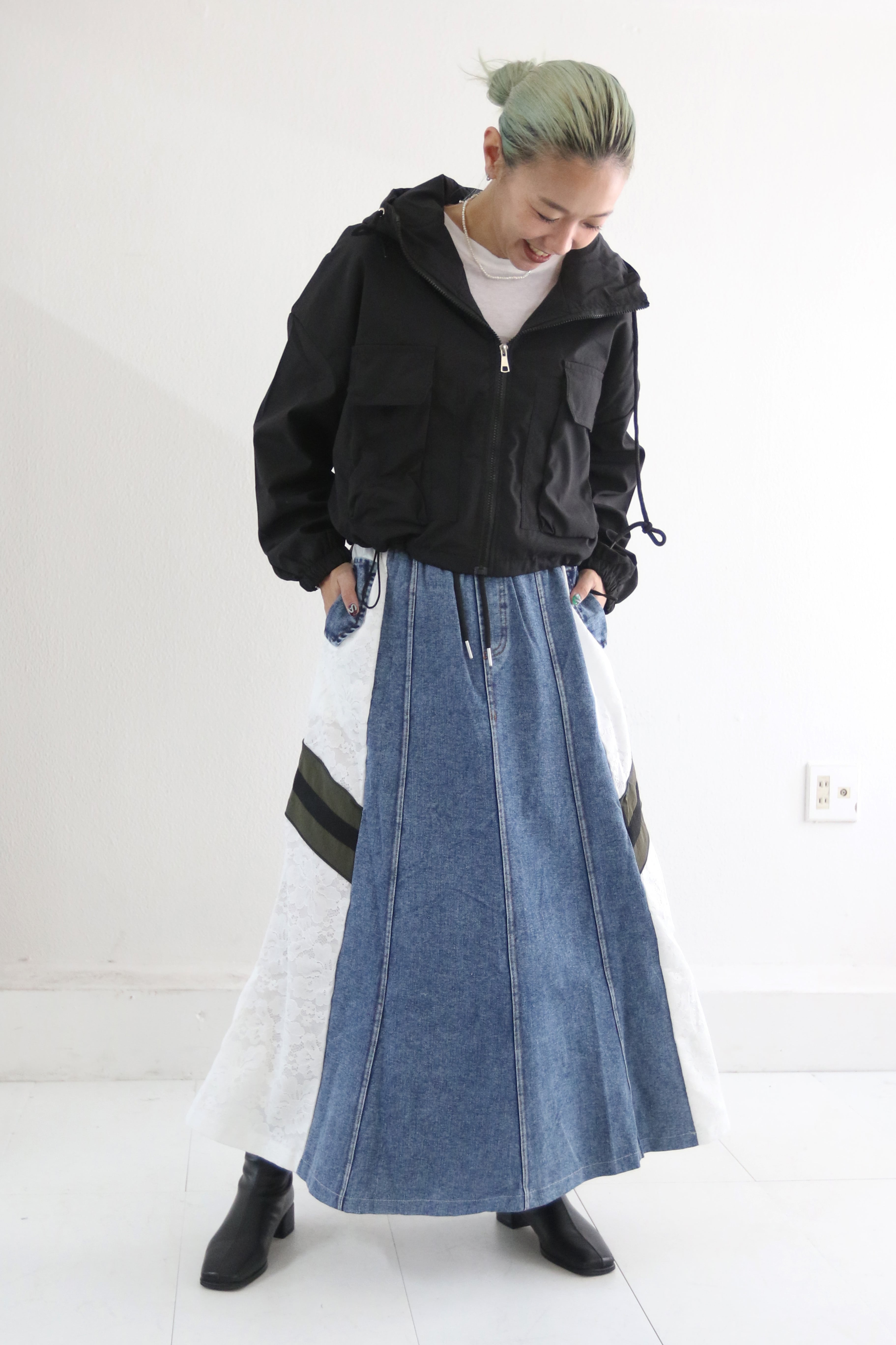 MIXデニムスカート(5W45013H)