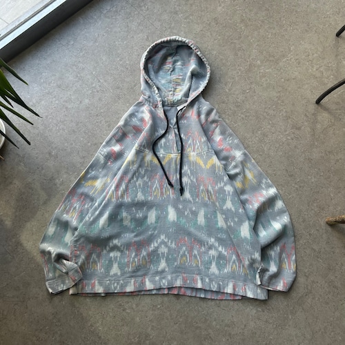 old Unkown native pattern linen hoodie【仙台店】