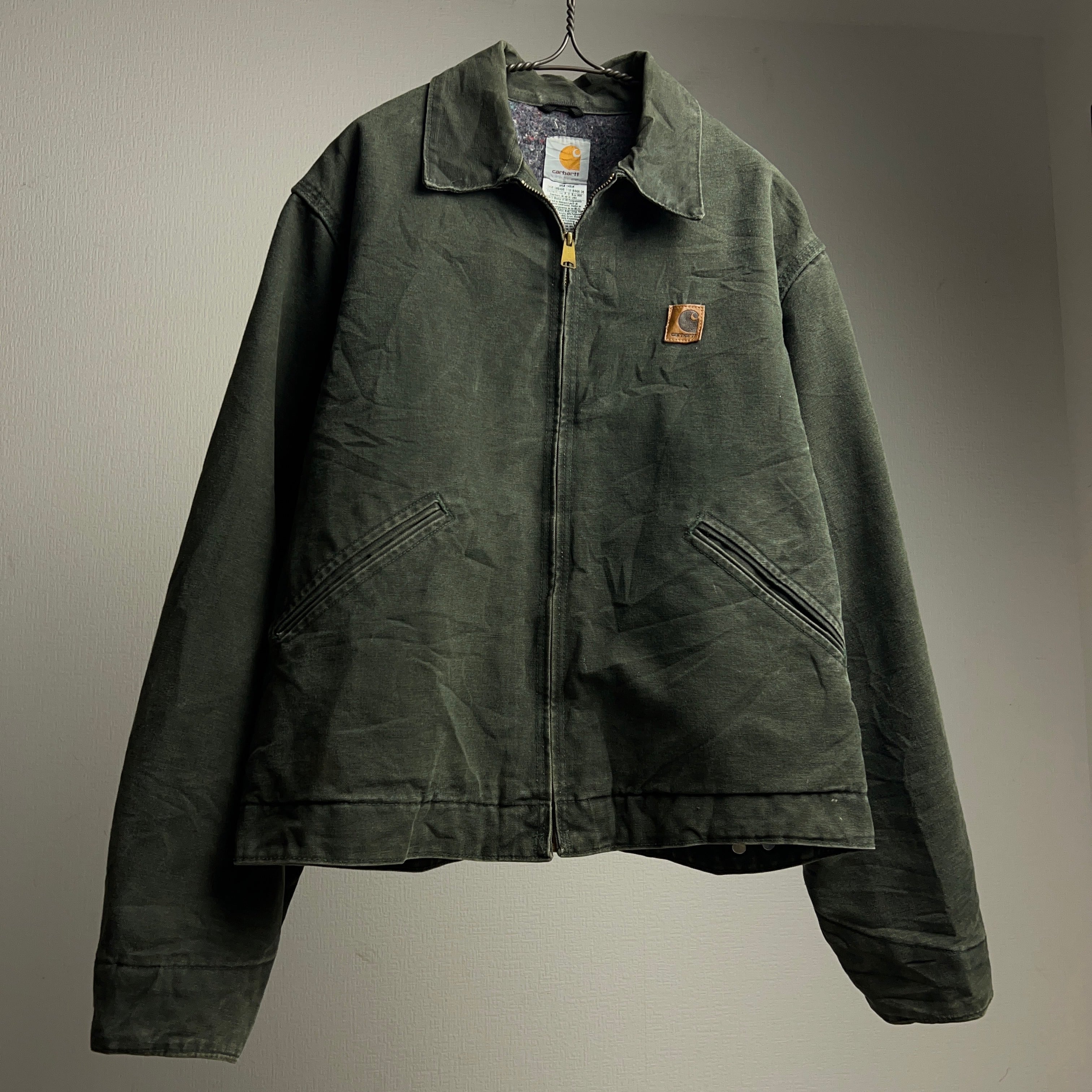 90's~00's “Carhartt” DETROIT JACKET J146 MOSS カーハート