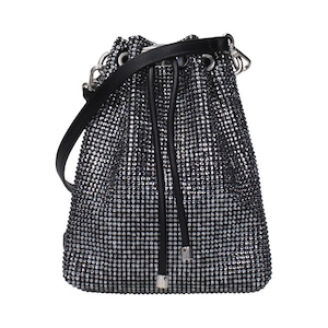 JIMMY CHOO ジミーチュウ レディース クロスボディバッグ サテン ブラック